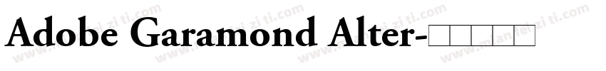 Adobe Garamond Alter字体转换